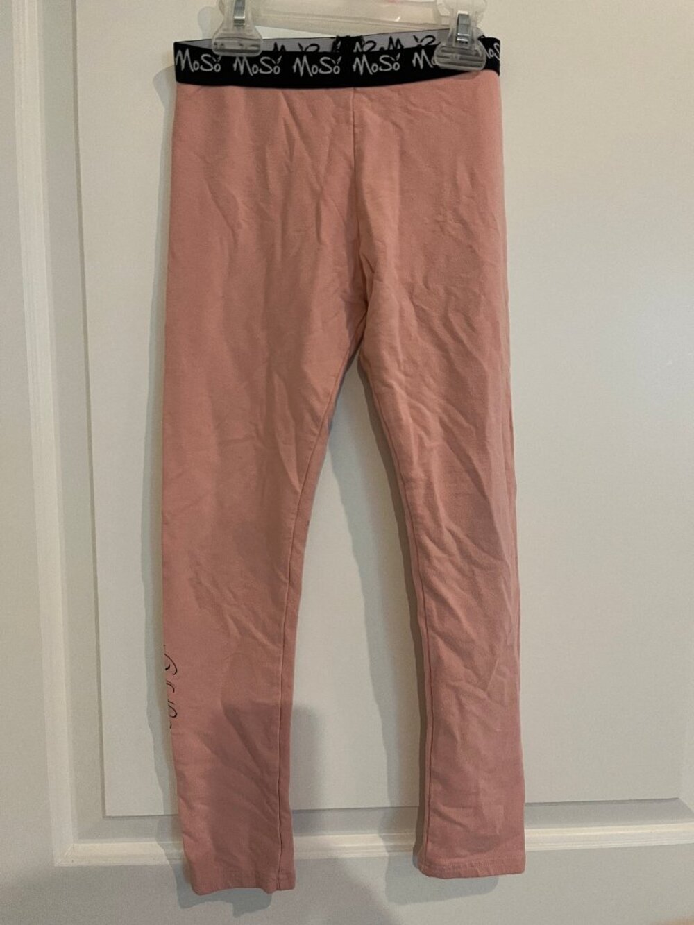 Little MoSo girl's leggings peacok feather pink 10